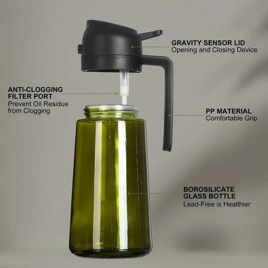 Kitchen Oil Dispenser Bottle, 1PC Handle Sprayer, for Cooking, Baking & Frying Utensils