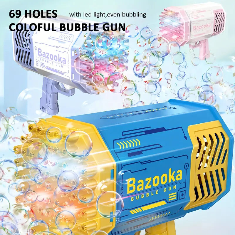 69-Hole Automatic Bubble Bazooka | Ultimate Soap Bubble Machine Toy Gift