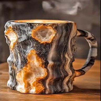 Mineral Crystal Coffee Resin Cup, Artistic and Unique Mug for Coffee Lovers Drinkware Tumbler