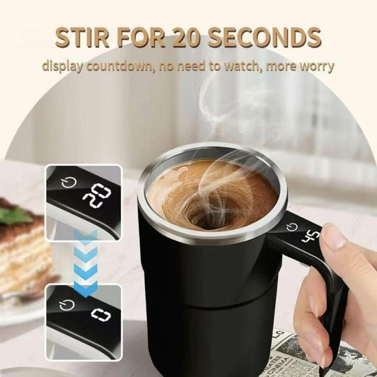 Upgraded Automatic Magnetic Stirring Coffee Mug, Rechargeable Electric Blender for Home Office Travel Mixing Cup, gifts for family stirring coffee mug