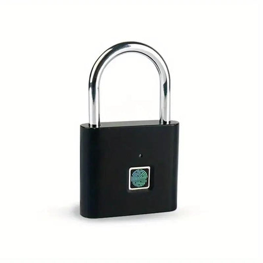 Smart Fingerprint Padlock - Advanced Security Door Lock , Anti-Theft Protection, and Long-Lasting USB Rechargeable Battery Life